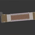 Detailed Arched Bridge Model With Stone Abutments And Intricate Metal Framework