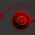 Modern Red Electric Kettle With Layered Design And Power Cord