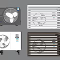 Modern air conditioner external unit 3d model