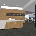 Modern Front Desk 3d model