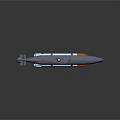 Modern Gray Military Submarine Featuring Missile And Blue Light Structure