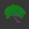 Lush Olive Tree With Vibrant Green Leaves And Strong Brown Trunk Growth