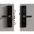 Smart Door Lock With Digital Keypad Fingerprint Recognition And Modern Design 3d model