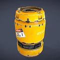 Yellow Worn Industrial Mechanical Part With BBS Label And 25T Marking