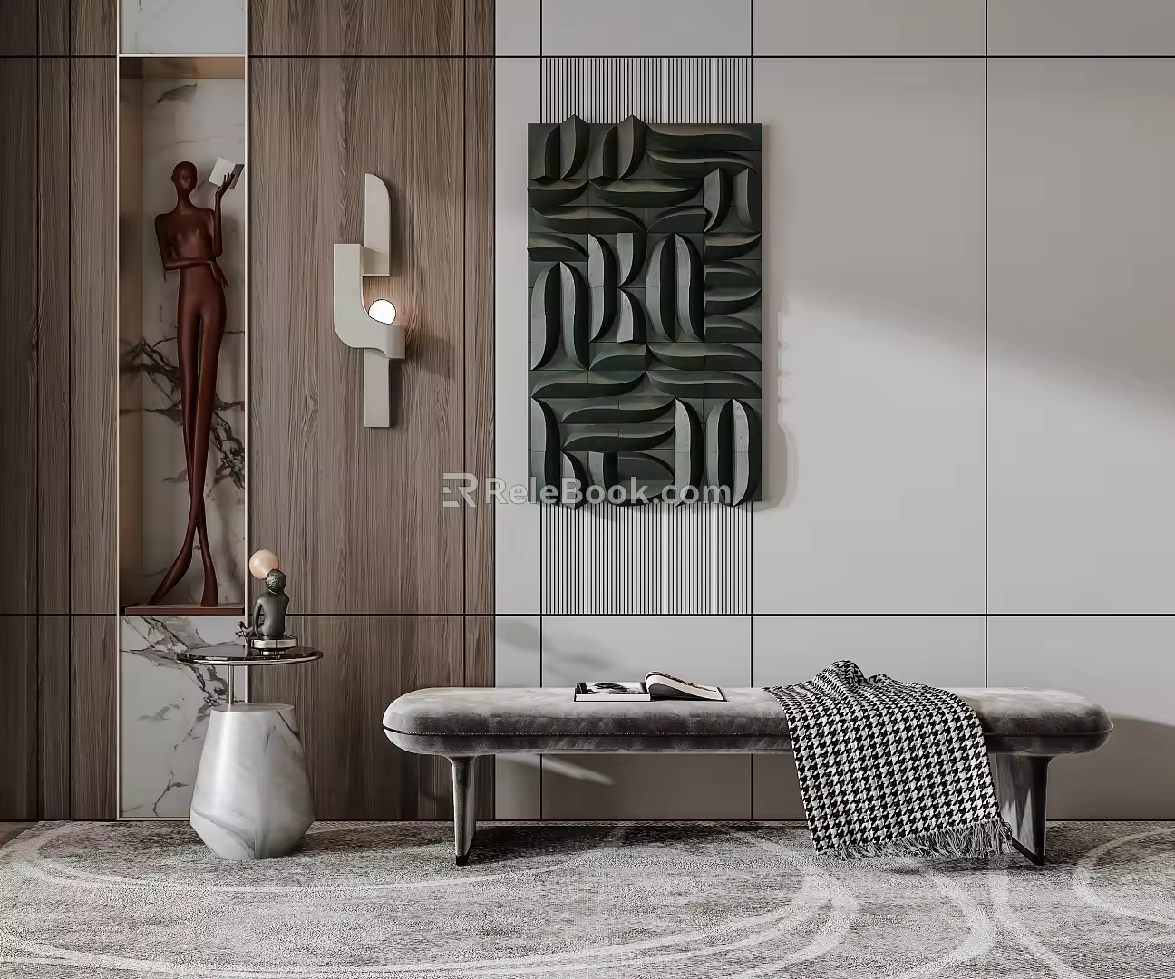 Modern Sofa Bench 3d model