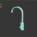 Modern Kitchen Chrome Faucet With Sleek Curved Spout And Shiny Reflective Surface
