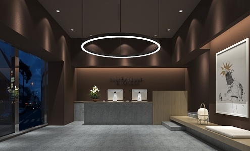 Front Desk Lobby Hotel Front Desk Lobby Reception Area Company Front Desk Hotel Lobby Express Hotel Lobby Simple Lobby Bar Reception Desk 3d model