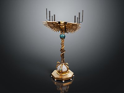 Modern Candlestick Candle Copper Candlestick Classical Candlestick 3d model