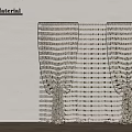 Soft Beige Curtains With Black Trim For Wall Mounted Home Interior Drapery