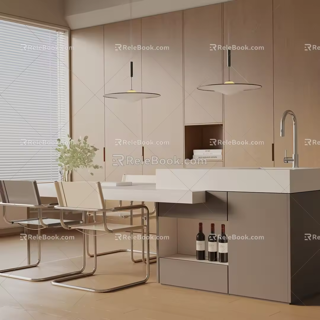 Modern table combination 3d model