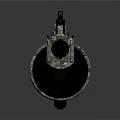 Futuristic Sci Fi Weapon With Camouflage Design Black Grip And Circular Components 3d model