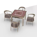 New Chinese Mahjong Table and Chair Mahjong Table 3d model