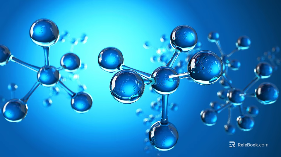 Medical Device Molecular Structure Design With Blue Spherical Components And Connected Rods 3d model 