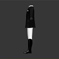 Equestrian Riding Outfit With Black Jacket White Pants And Black Boots