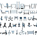 Various Kinds of Fitness Equipment for Home and Gym Training Workouts