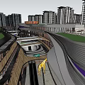 Modern Commercial Complex Architecture With High Rise Tower And Open Plaza Design