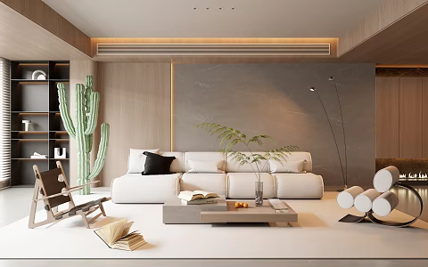 modern living room 3d model