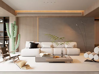 modern living room 3d model