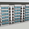 Modern Multi Story Apartment Building With Balconies And Brown White Exterior