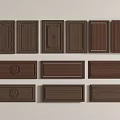 Wooden Cabinet Panels With Various Decorative Carvings And Inlay Designs