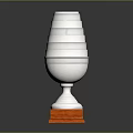 Silver Multi Layered Trophy With Orange Square Base For Daily Use