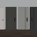 Modern Security Doors With Multiple Color Choices And Secure Lock Systems 3d model