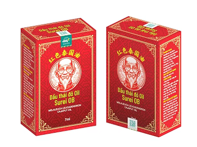 Traditional Red Thai Oil Surest OB Packaging Box 70g Daily Supplies 3d model