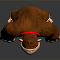 Cartoon Brown Gorilla Figurine With Red Tie And DK Logo In Crouching Pose
