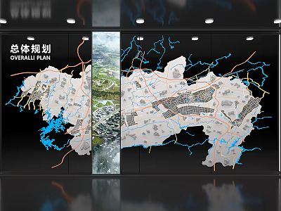 Business Equipment for Overall Plan Display with Large Interactive Maps and Visual Layouts 3d model