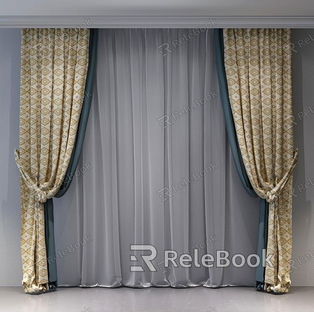 European-style curtains model