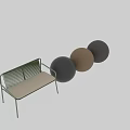 Minimalist Woven Rope Double Seater Sofa With Sturdy Black Metal Frame And Comfortable Seat Cushion