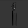 Elegant Long Coat Featuring Stand Up Collar Double Breasted Buttons And Long Sleeves
