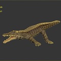 Modern Crocodile Alligator Nile Crocodile carnivore 3d model