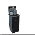Modern Vertical Household Water Dispenser With Storage Cabinet And Kettle
