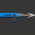 SHARPER Blue Pencil Sharpener With Arrow Design Manual Operation And Stable Base