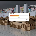 Wooden Display Shelves In Retail Store Interior With Multiple Storage Units And Open Design