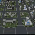 Aerial Urban Planning Design With High Rise Buildings Streets And Green Spaces