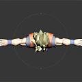 Blonde Haired Anime Character Action Figure In Orange Outfit With Arms Outstretched Pose