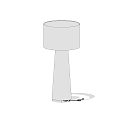 Modern Minimalist Table Lamp With Cylindrical Lampshade And Slender Base 3d model