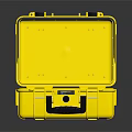 Yellow Open Hard Shell Toolbox With Secure Lock For Equipment Storage
