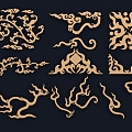 New Chinese style fire pattern 3d model