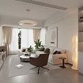 Bright Modern Open Plan Living And Dining Room Interior Design With Cozy Home Furnishings