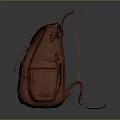 Fashionable Brown Leather Backpack With Adjustable Shoulder Straps Top Handle And Side Pockets
