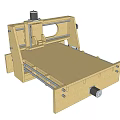 modern numerical control machine tool 3d model
