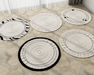 Round carpet 3d model