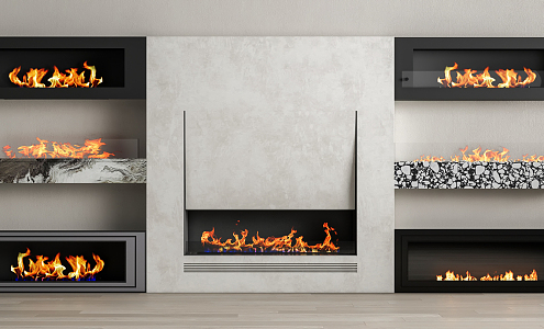 Modern Fireplace 3d model