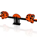 Kids Playground Equipment With Ladybug Shaped Seats And Spring Base For Outdoor Fun