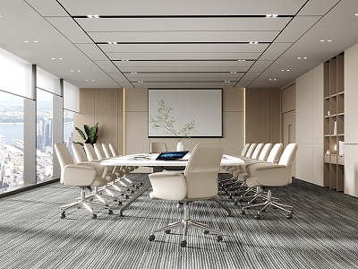 Modern Meeting Room Conference Table and Chair Office Chair Conference Long Table model