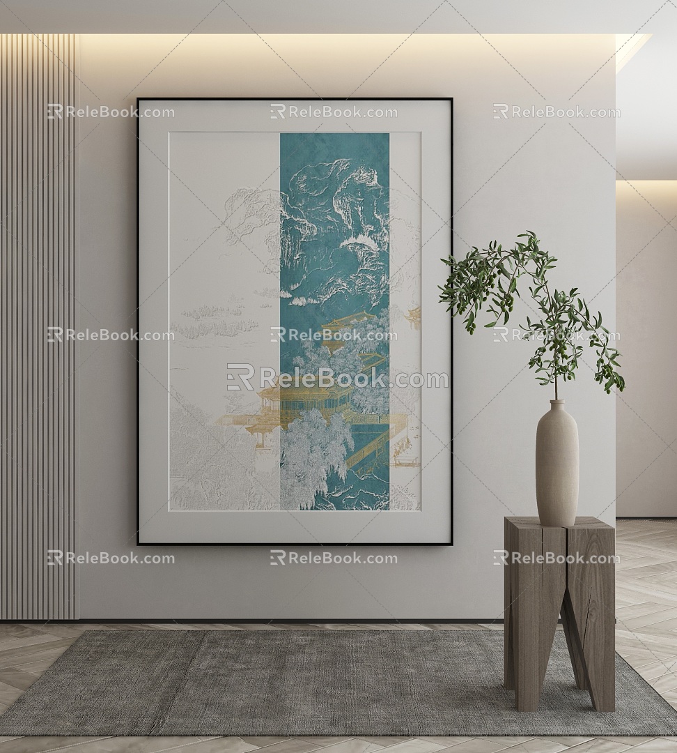 New Chinese Decorative Painting 3d model