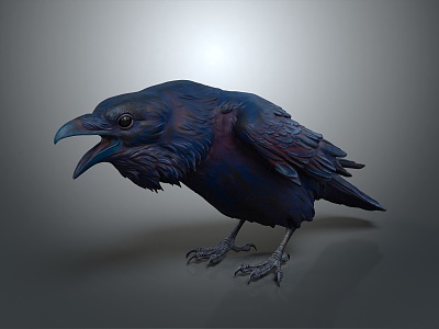 Crow Bird Animal Game Animal Cartoon Animal PBR Animal 3d model